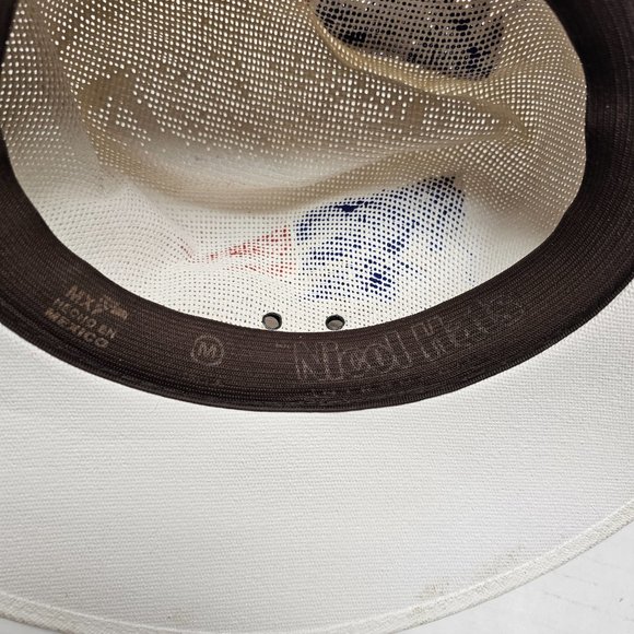 New England PATRIOTS Hard Straw Hat Fan Nicol Hats Football Team Boston Logo M - Picture 12 of 16